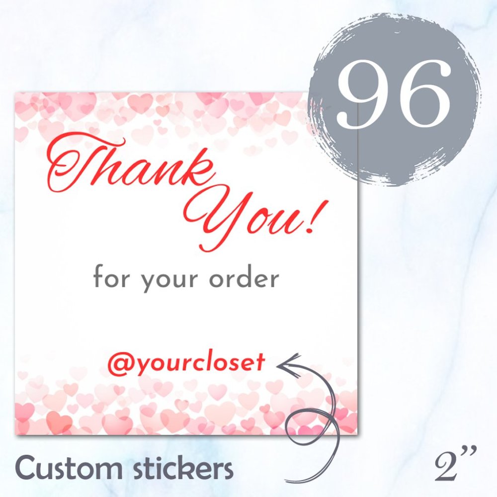 96 Thank You Stickers